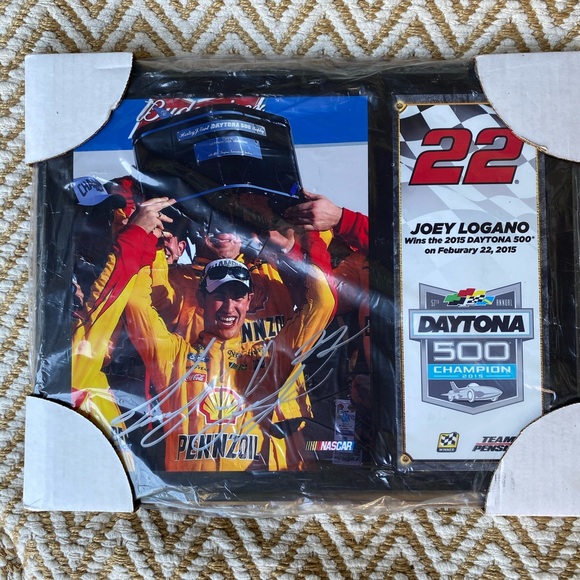 Joey Logano SIGNED 2015 Daytona 500 plaque